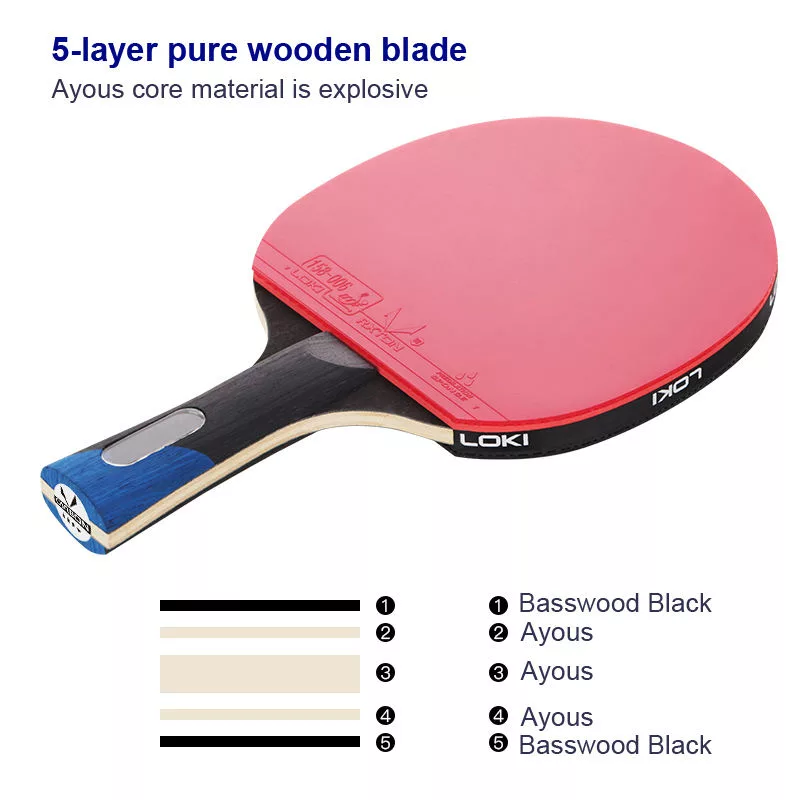 راکت پینگ پنگ لوکی مدل 4 ستاره کربنی کد 7