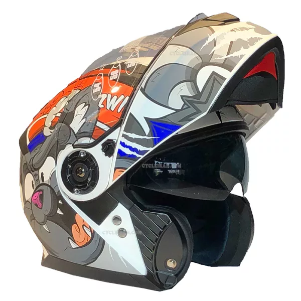 کلاه کاسکت راپیدو مدل فک متحرک عینک دار کد ZIF_02