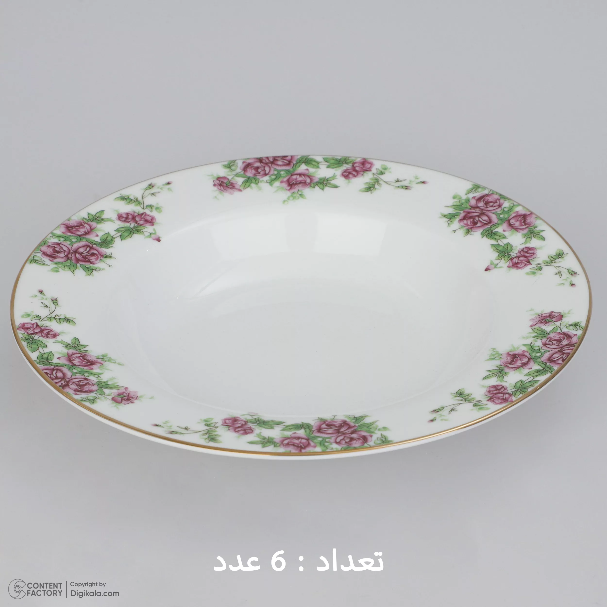 سرویس غذاخوری 28 پارچه چینی زرین ایران سری ایتالیا اف مدل Bidgol درجه یک