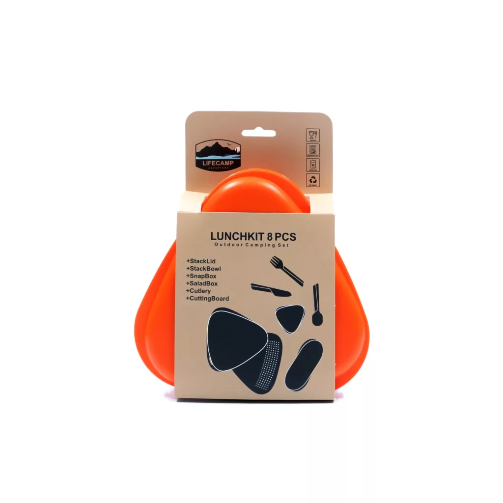 مجموعه 8 عددی ظروف سفری مدل لانچ کیت مثلثی
