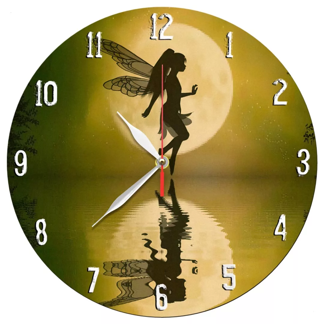 ساعت دیواری طرح پری و ماه و برکه کد 1286