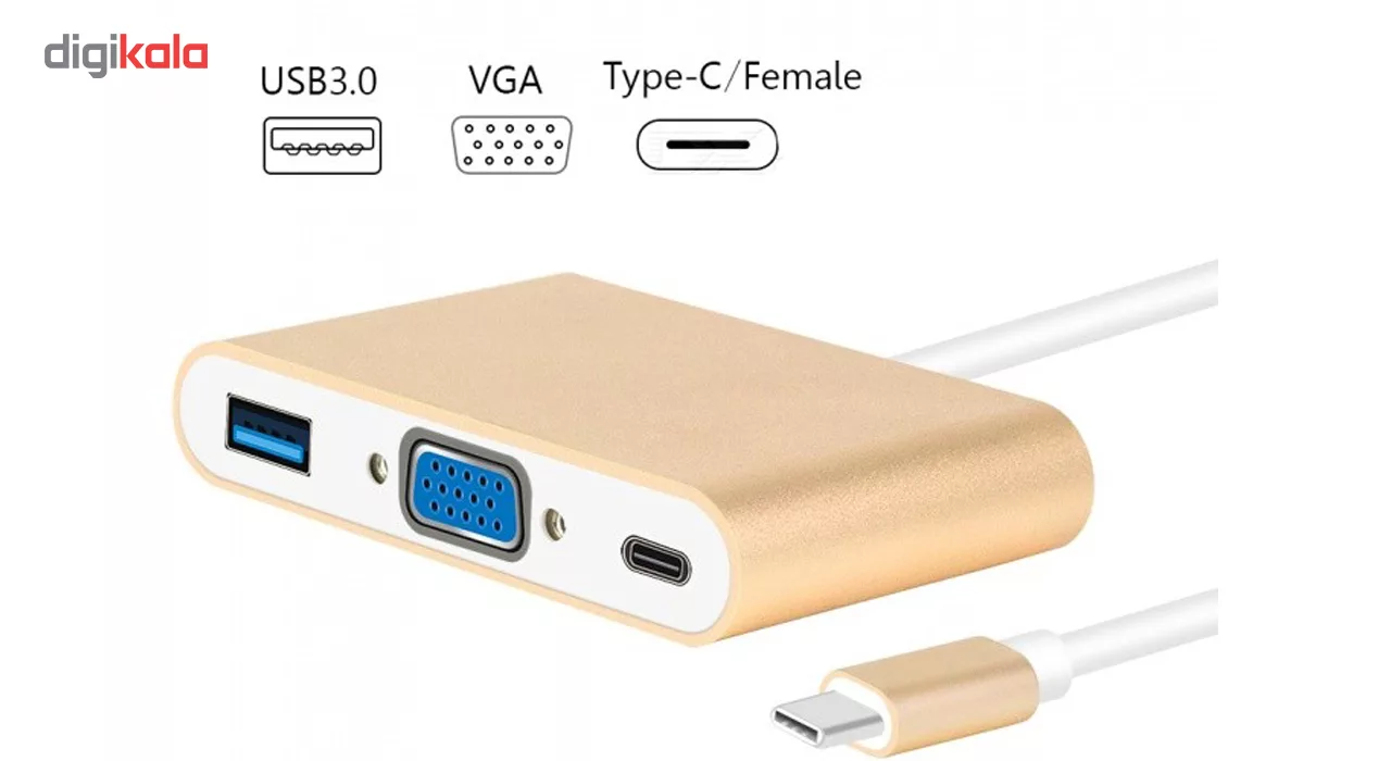 مبدل USB-C به USB-C/VGAUSB 3.0 مدل ACTIVE