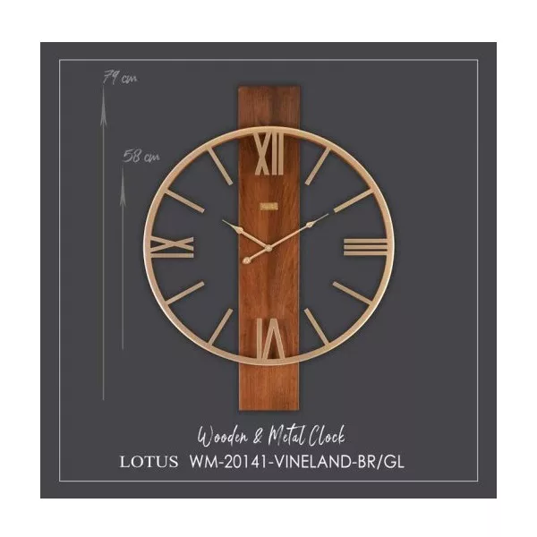 ساعت دیواری لوتوس مدل WM-20141-VINELAND