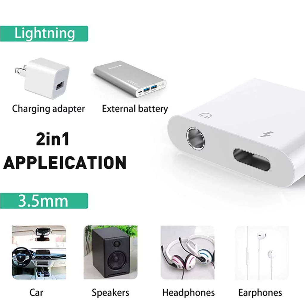 مبدل لایتنینگ به لایتنینگ/ AUX کد 9986