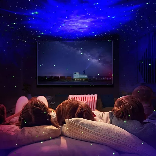 چراغ خواب اتاق کودک مدل  فضانورد طرح کهکشانی مینی نشسته به همراه واتر گیم دسته پلی استیشنی