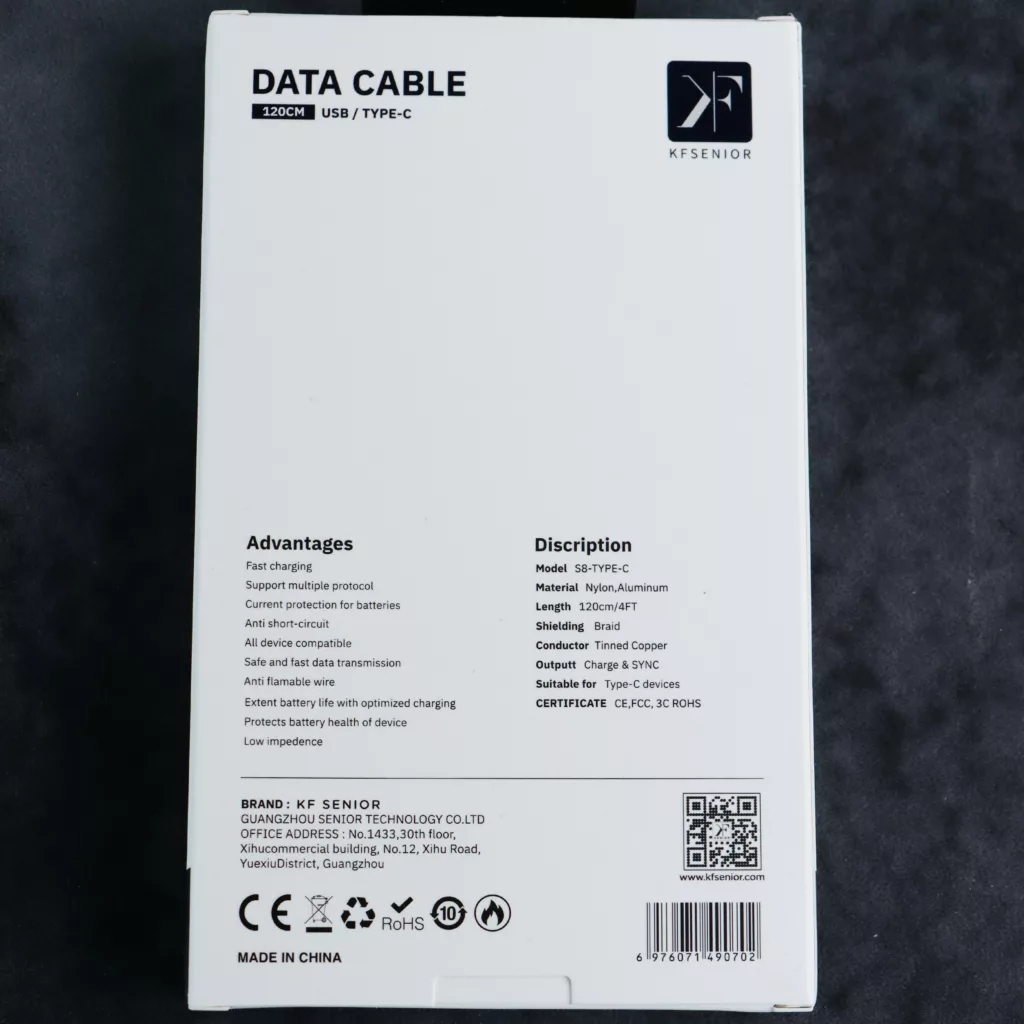 کابل تبدیل USB-C کی اف سنیور مدل S8_C طول 1.2 متر