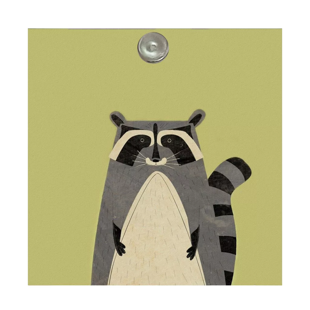 آینه جیبی طرح فانتزی راکون مدل A093