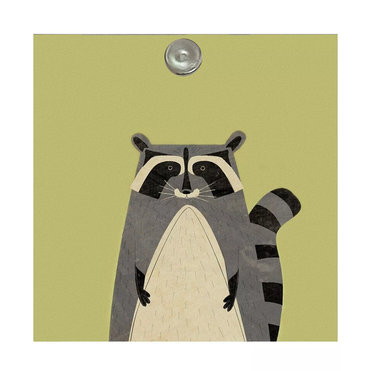 آینه جیبی طرح فانتزی راکون مدل A093