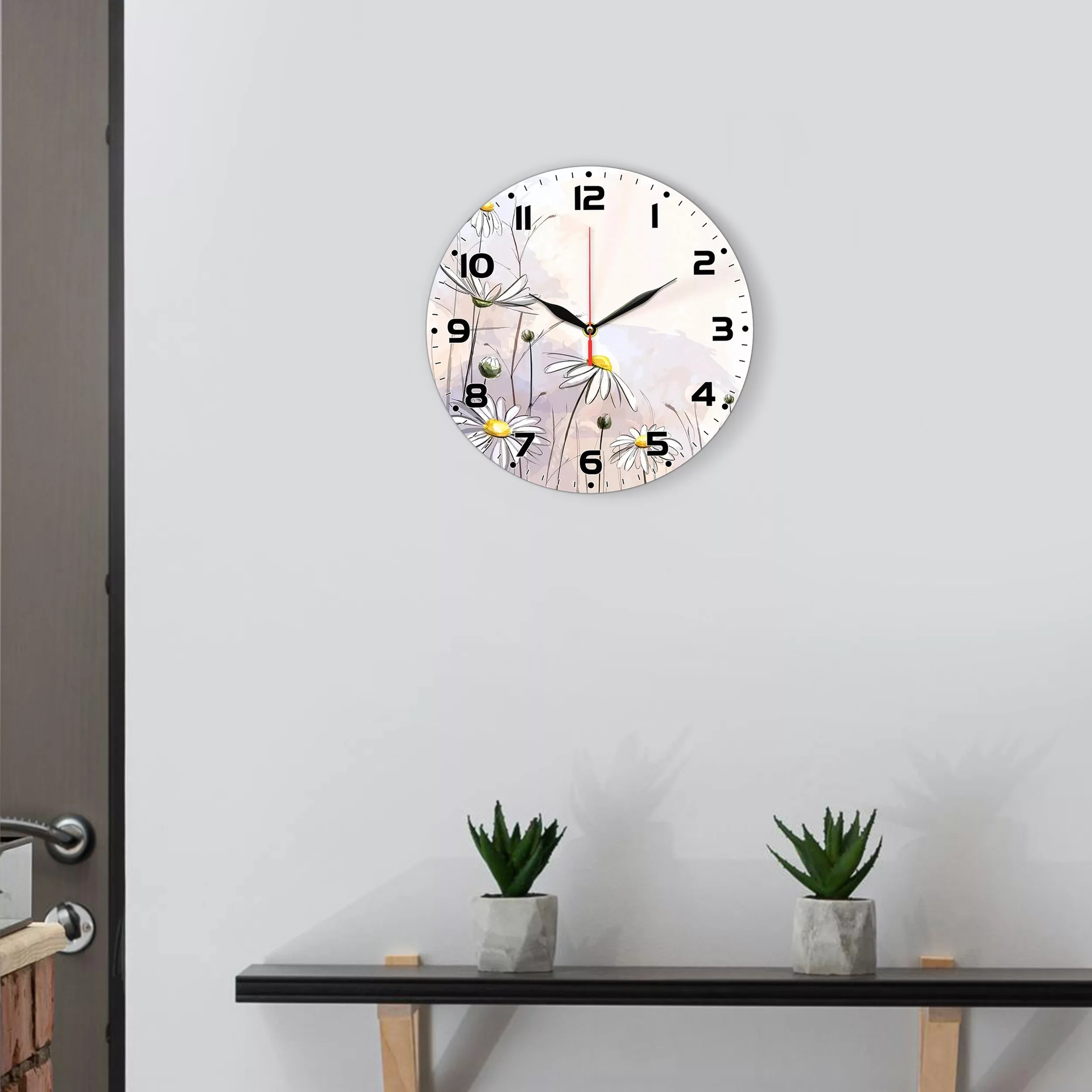 ساعت دیواری طرح گل کد 1224