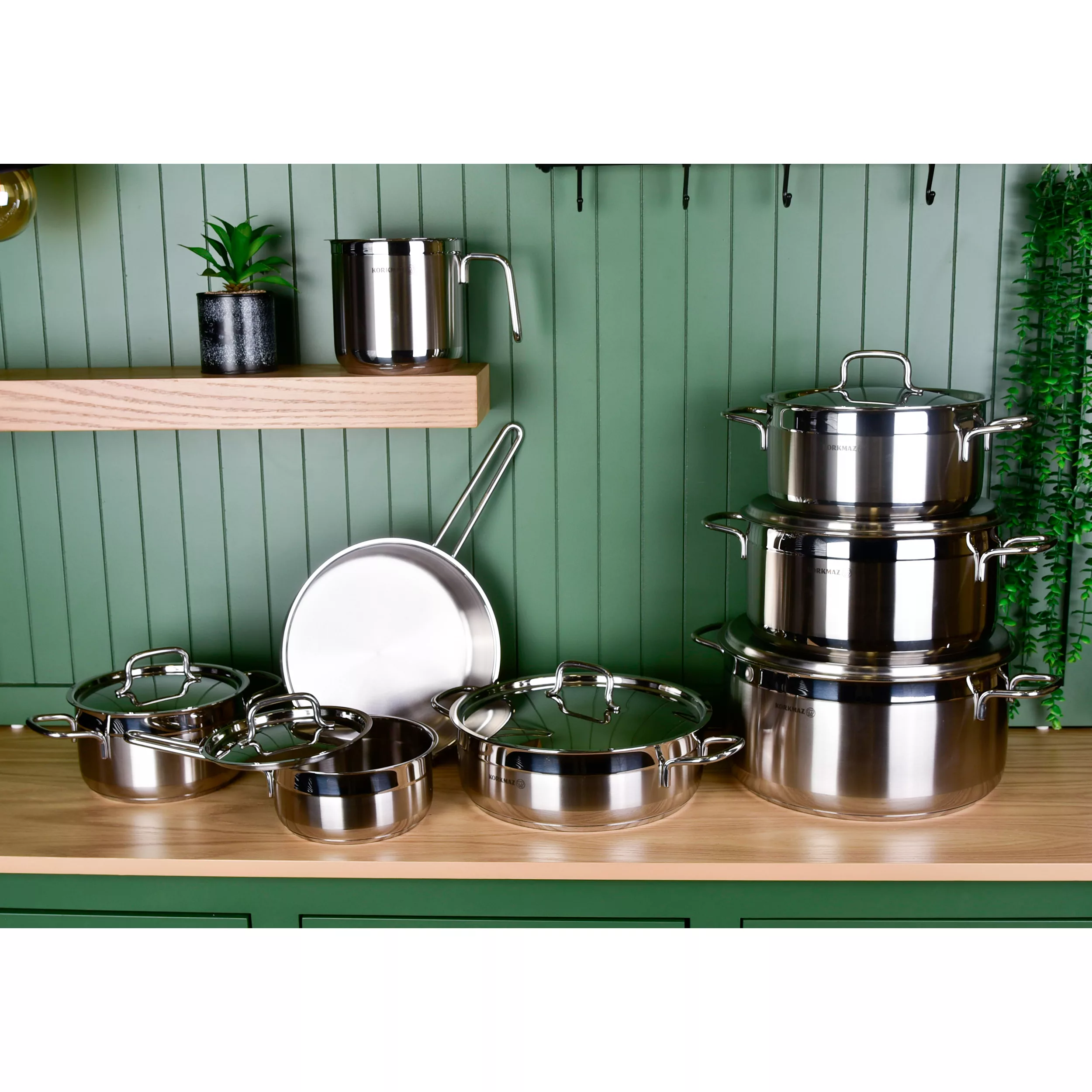 سرویس قابلمه و تابه 14 پارچه کرکماز مدل آلفا گرند کد 1089