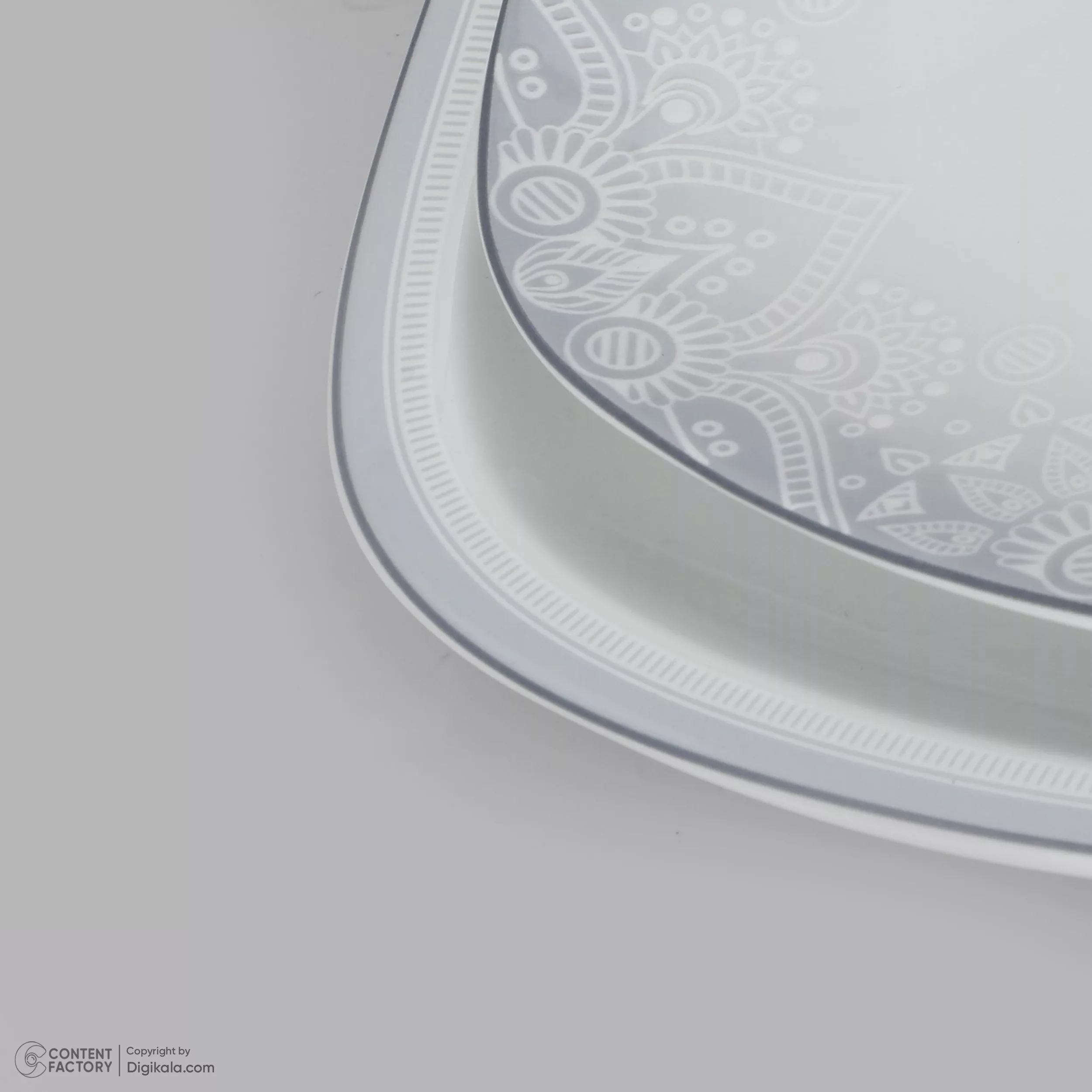 سرویس غذاخوری 27 پارچه چینی زرین ایران سری کواترو مدل ادلین درجه عالی