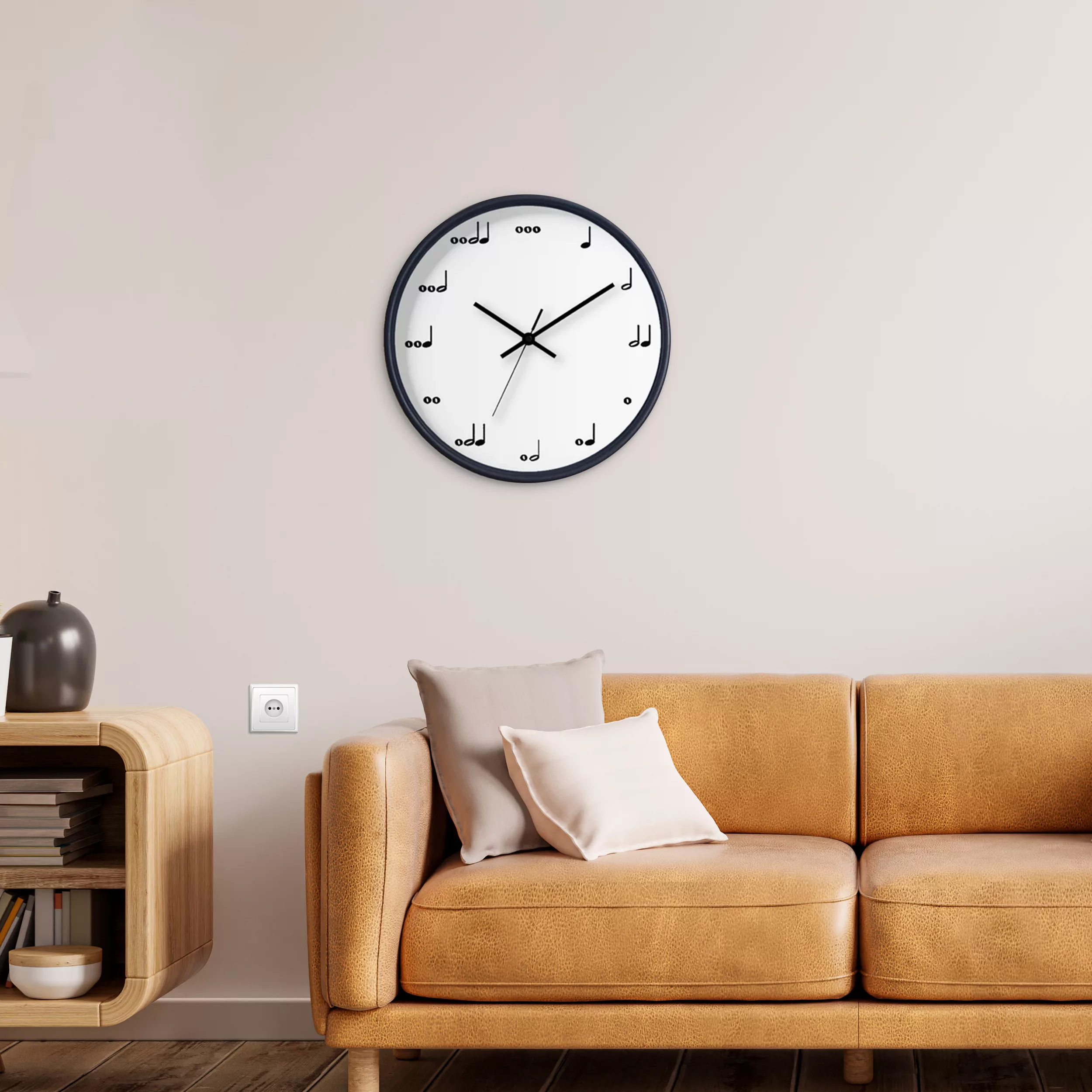 ساعت دیواری سال بردز مدل نت موسیقی