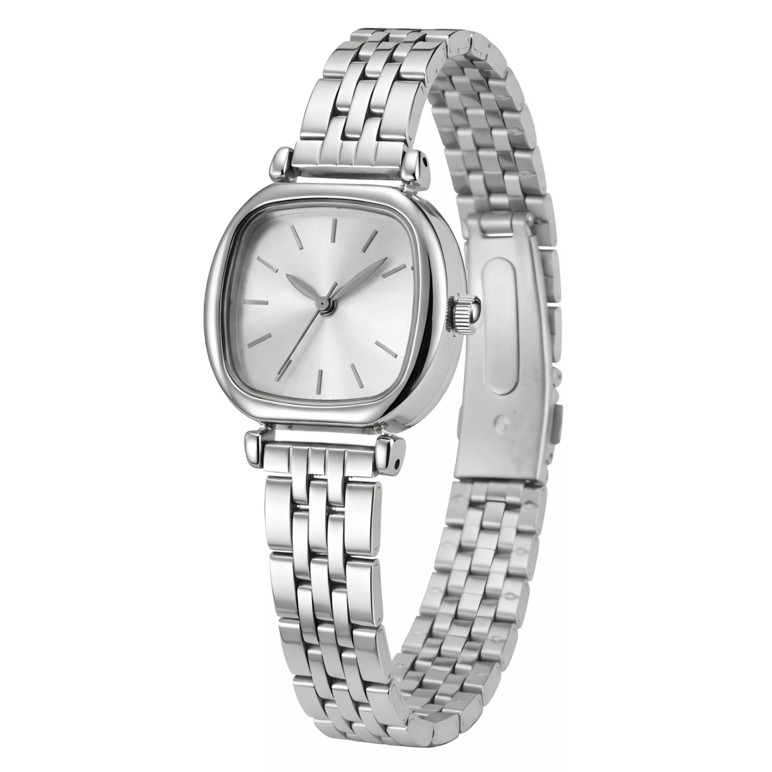 ساعت مچی عقربه‌ای کوارتز زنانه مدل کلاسیک مینیمال بند طرح بافت کد ۲