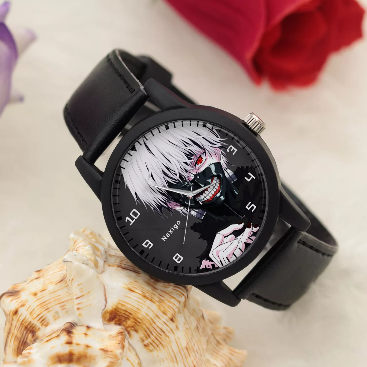 ساعت مچی عقربه ای ناکسیگو مدل Tokyo Ghoul کد LF6806