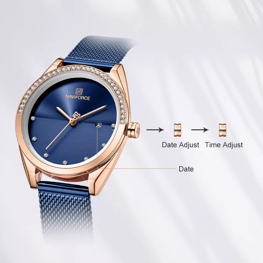 ساعت مچی عقربه ای زنانه نیوی فورس مدل NF5015L - AB-RZ