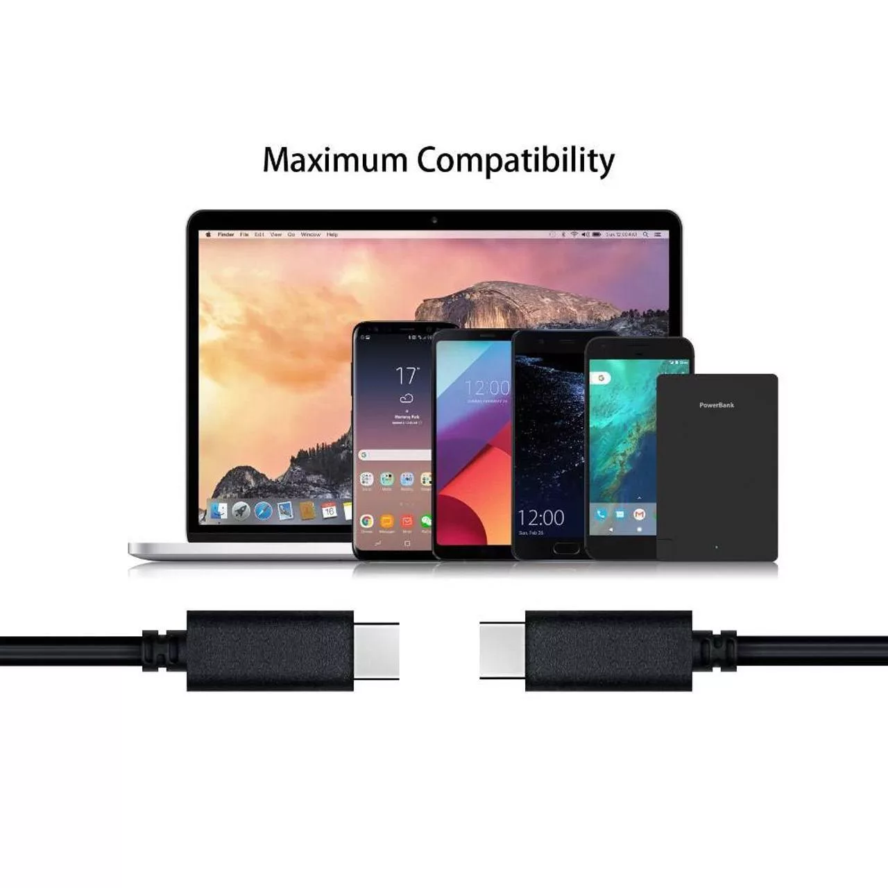 کابل تبدیل Type-C به Type-C کی نت پلاس مدل KP-C2000 طول 1 متر