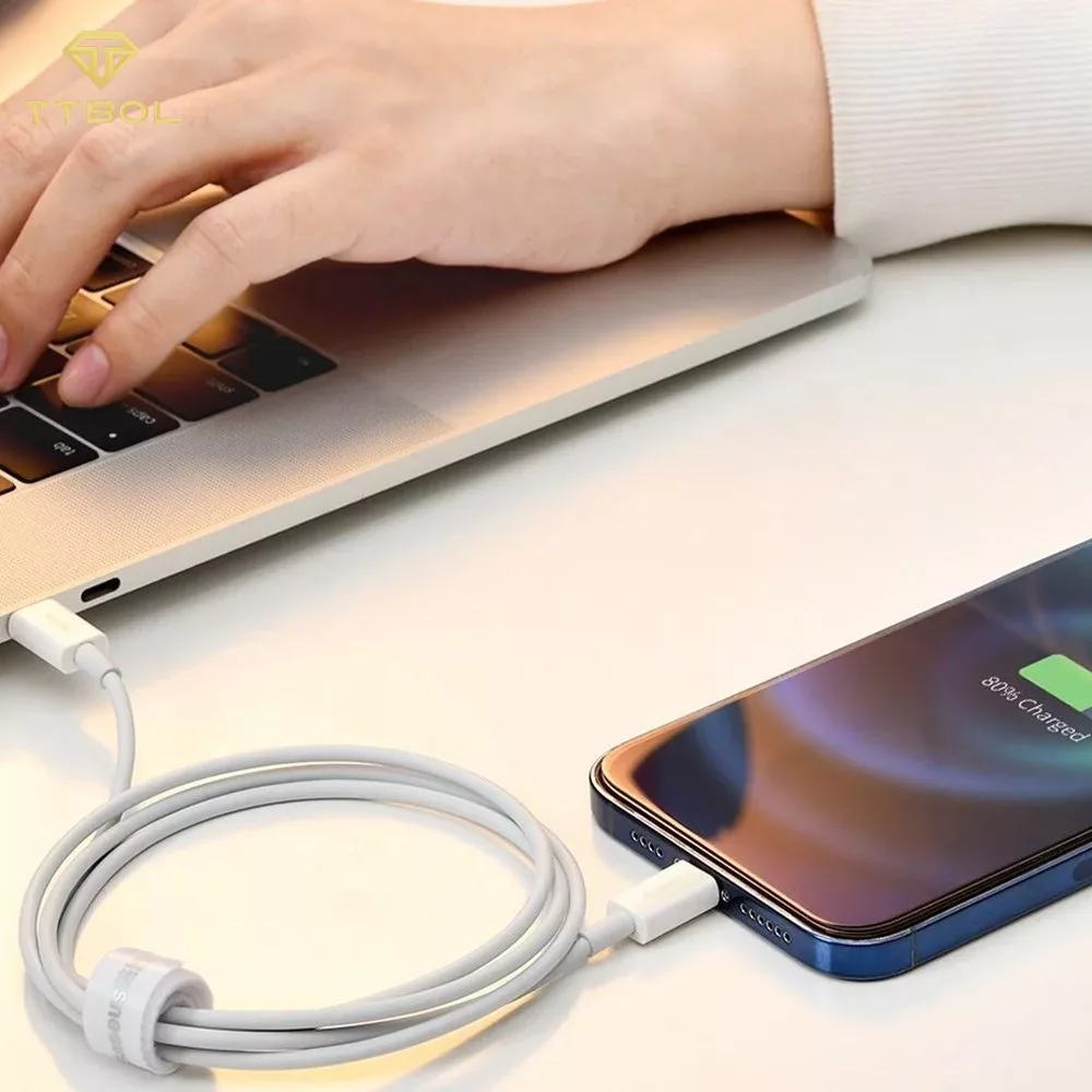 کابل تبدیل USB-C به لایتنینگ باسئوس مدل Superior Series 20W طول 1.5 متر