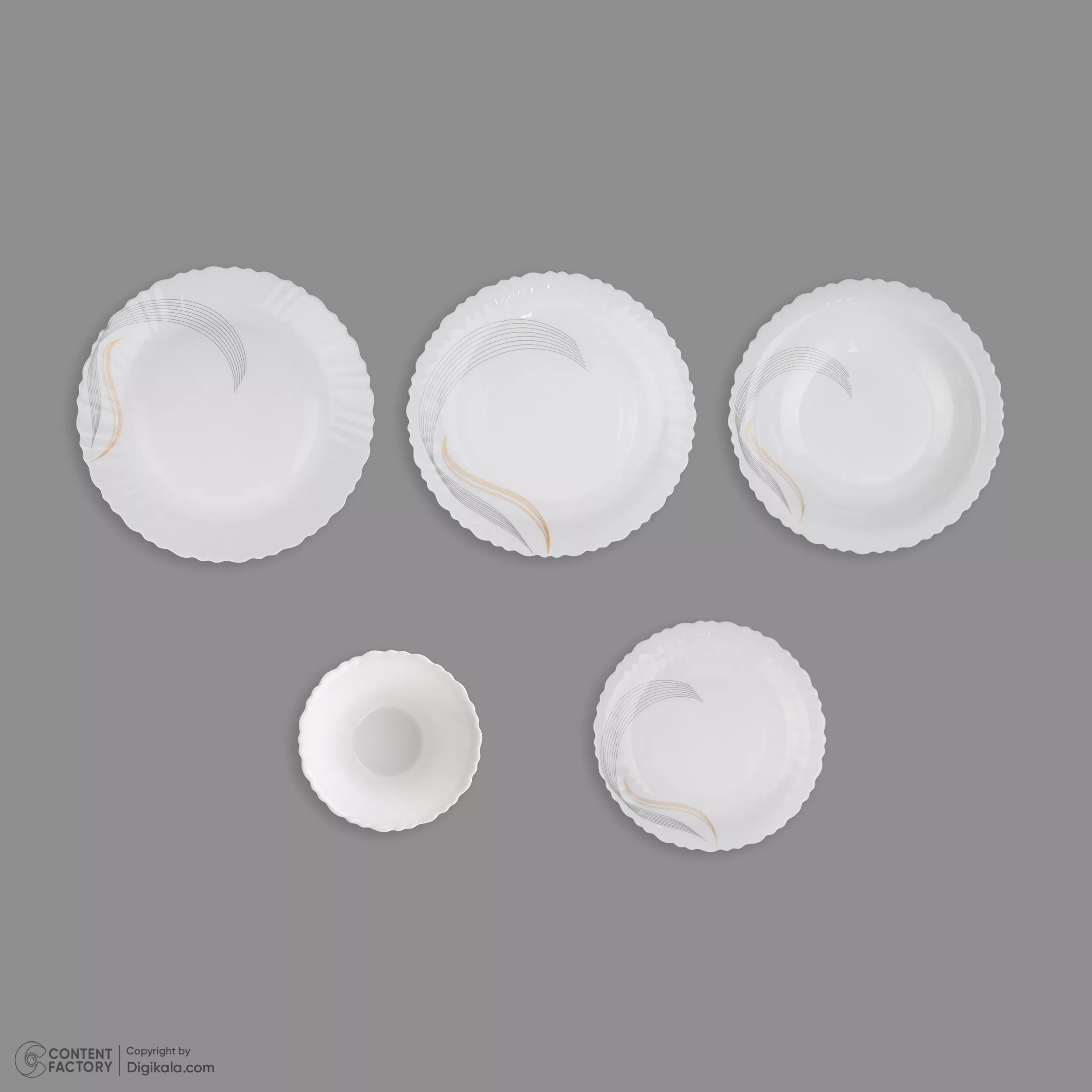 سرویس غذاخوری 25 پارچه گلدن اوپال مدل شمل کد Carine