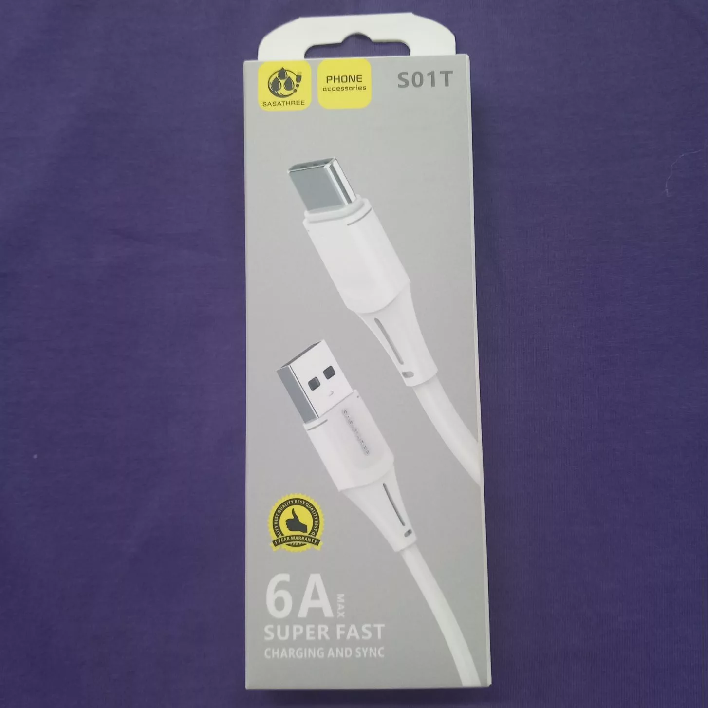 کابل تبدیل USB به  USB - C  مدل S01T طول 1 متر