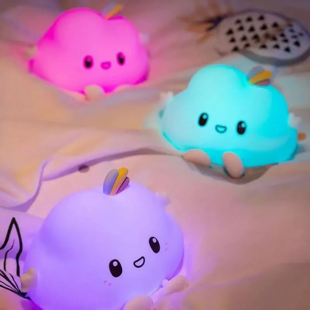 چراغ خواب اتاق کودک ناب سل مدل ابر کوچولو شارژی سیلیکونی