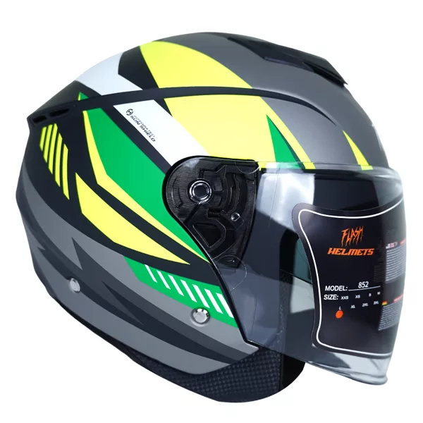 کلاه کاسکت فلش مدل فک متحرک عینکدار کد 852