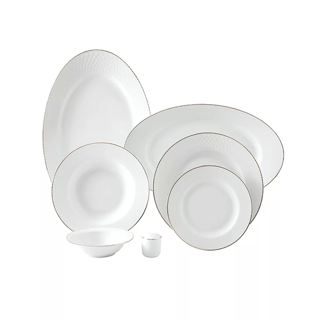 سرویس غذاخوری 28 پارچه چینی زرین ایران سری رادیانس مدل زرین درجه یک