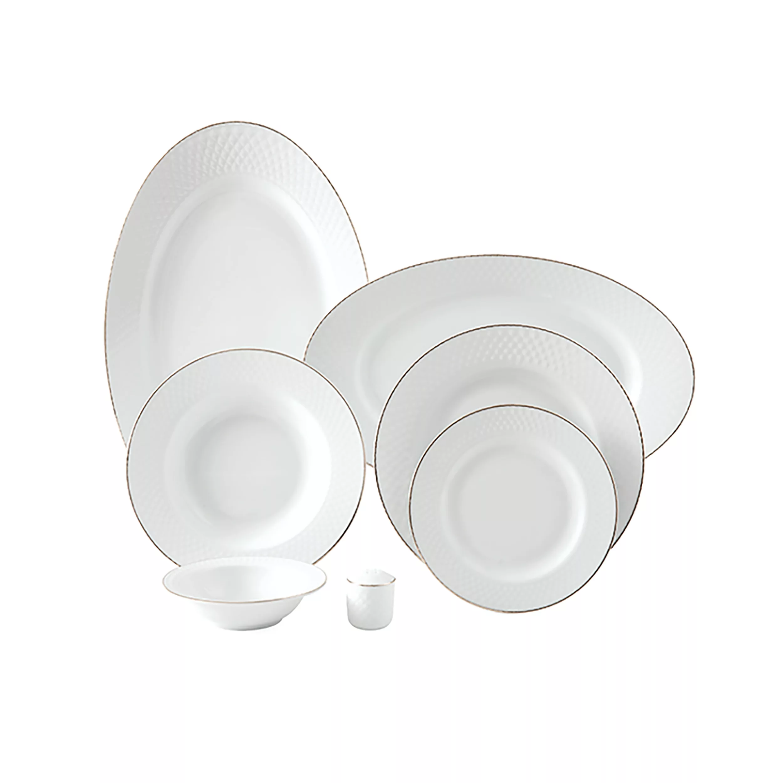 سرویس غذاخوری 28 پارچه چینی زرین ایران سری رادیانس مدل زرین درجه یک