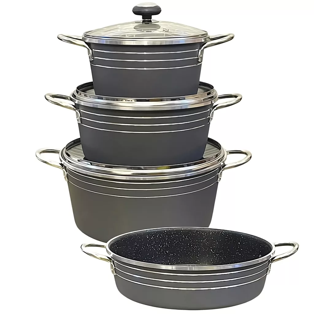 سرویس قابلمه و تابه گرانیتی 7 پارچه مدل Geranita