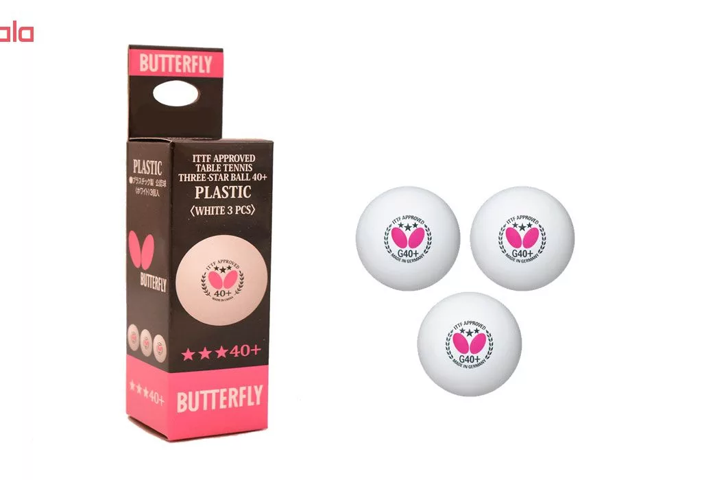 توپ پینگ پنگ باترفلای مدل 3 ستاره بسته بندی 3 عددی