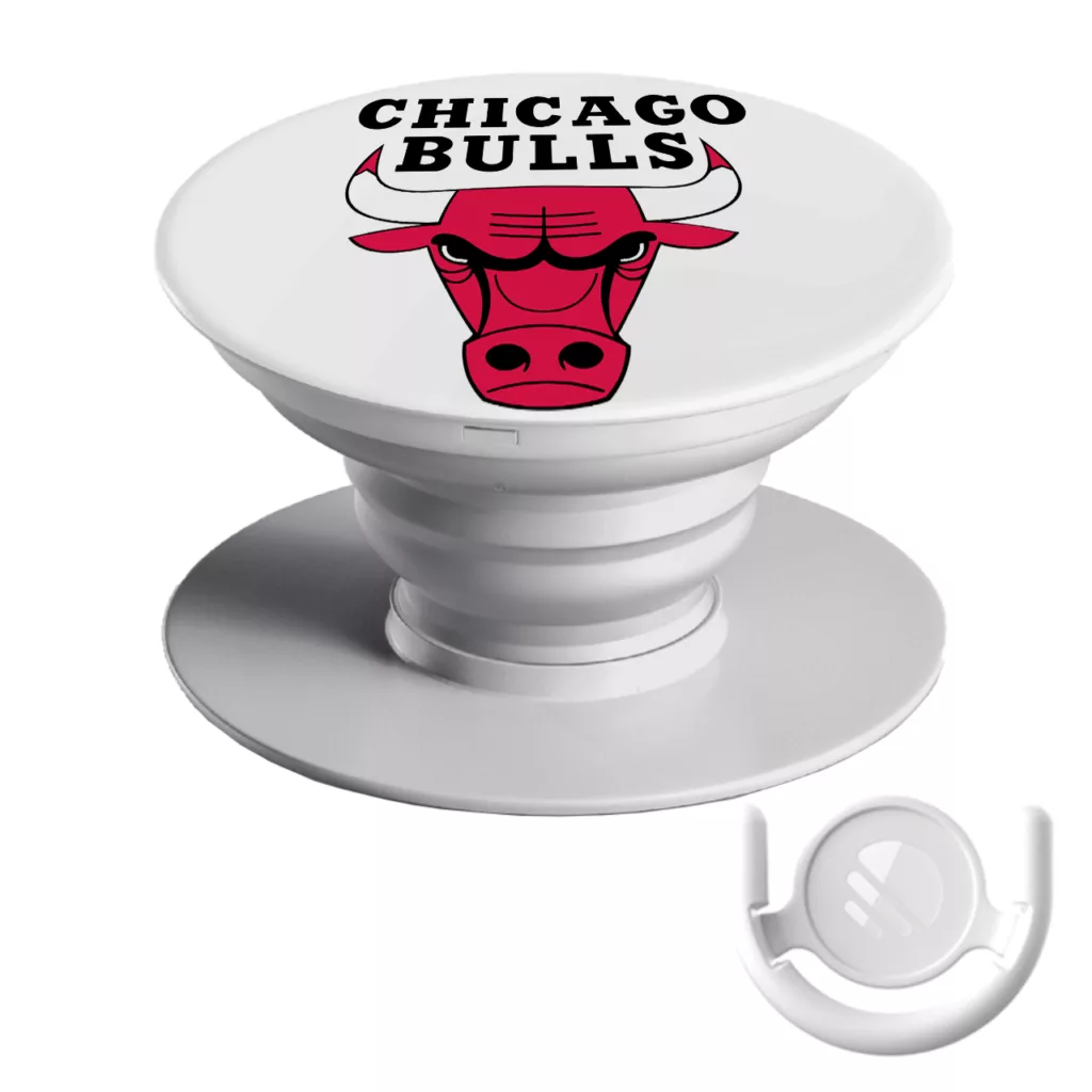 پایه نگهدارنده گوشی موبایل پاپ سوکت مگافون طرح شیکاگو بولز مدل 9621 به همراه پاپ کلیپ