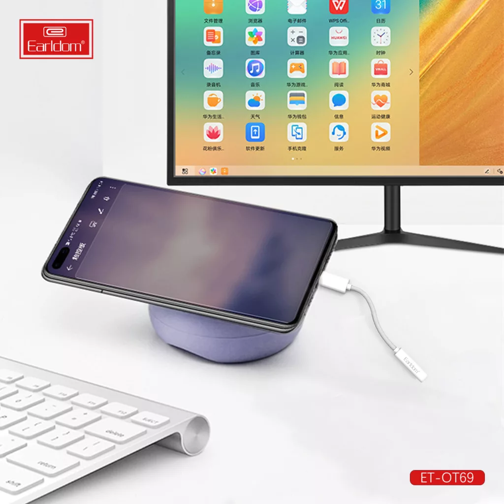 مبدل USB-C به جک AUX ارلدام مدل ET-OT69