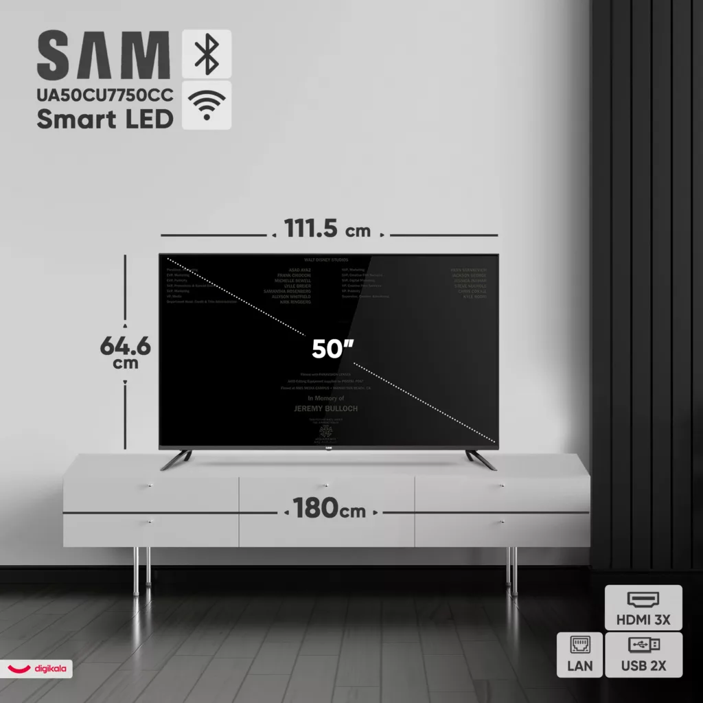 تلویزیون 50 اینچ ال ای دی هوشمند سام مدل UA50CU7750CC