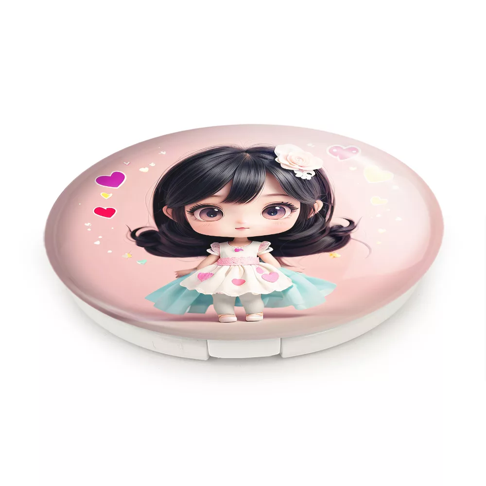 آینه جیبی خندالو طرح دخترانه (Girlish) مدل تاشو کد 36870
