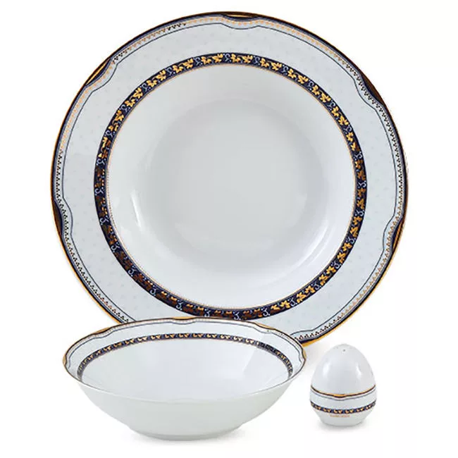 سرویس غذاخوری 28 پارچه چینی زرین ایران سری ایتالیا اف مدل پرشیا درجه یک