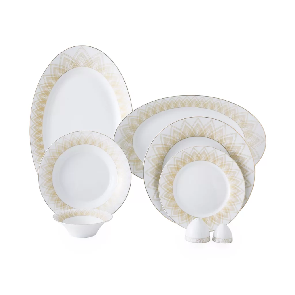 سرویس غذاخوری 35 پارچه چینی زرین ایران سری شهرزاد مدل میراندا درجه عالی