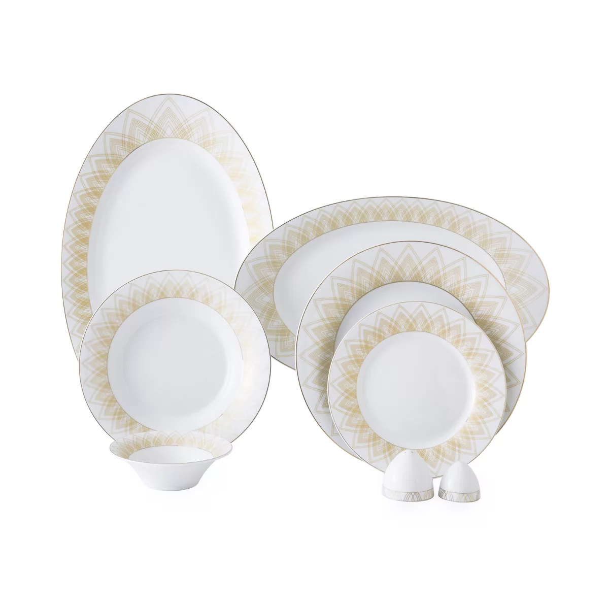 سرویس غذاخوری 35 پارچه چینی زرین ایران سری شهرزاد مدل میراندا درجه عالی