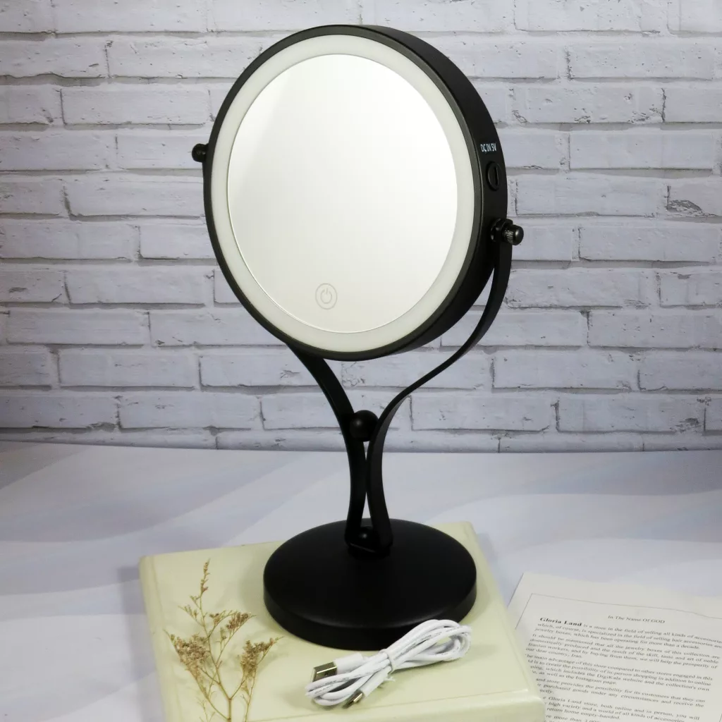 آینه آرایشی رینگ‌لایت‌دار مدل 10 کد G_Lnd_791