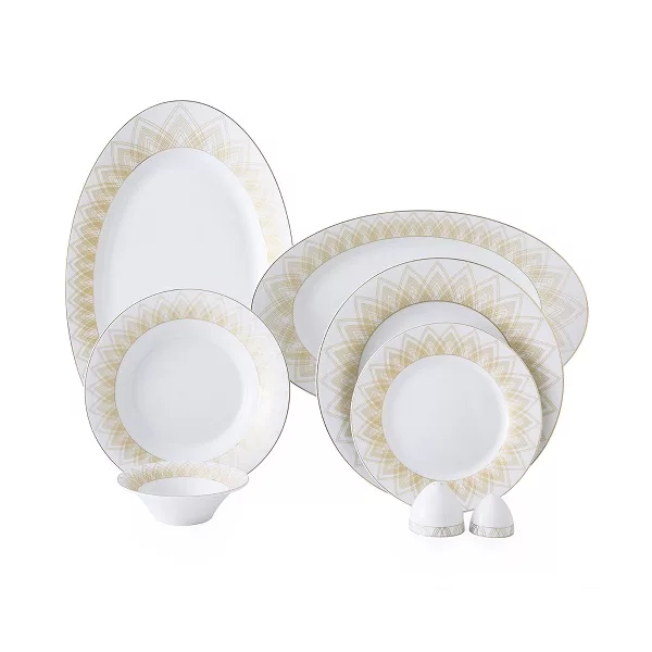 سرویس غذاخوری 81 پارچه 12 نفره چینی زرین ایران مدل شهرزاد میراندا درجه یک