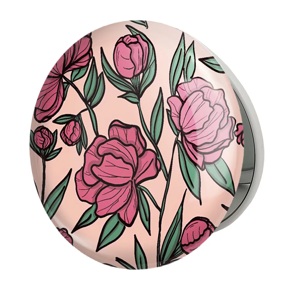 آینه جیبی خندالو طرح گل گلی مدل تاشو کد 29015