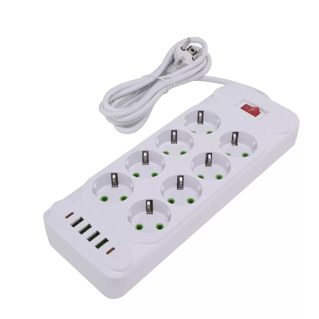 چندراهی برق پاورسوکت مدل F34u Type-C هشت خانه