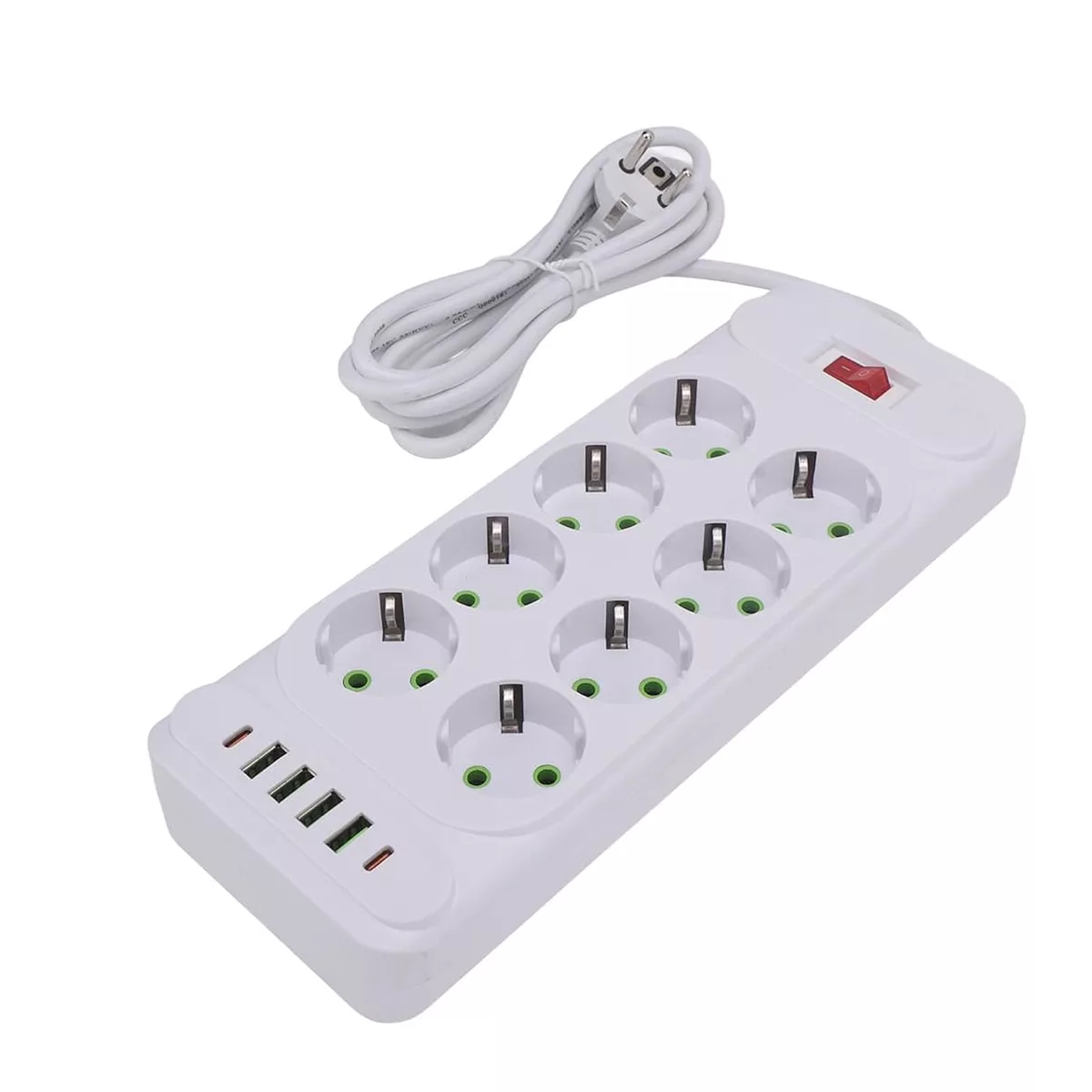 چندراهی برق پاورسوکت مدل F34u Type-C هشت خانه