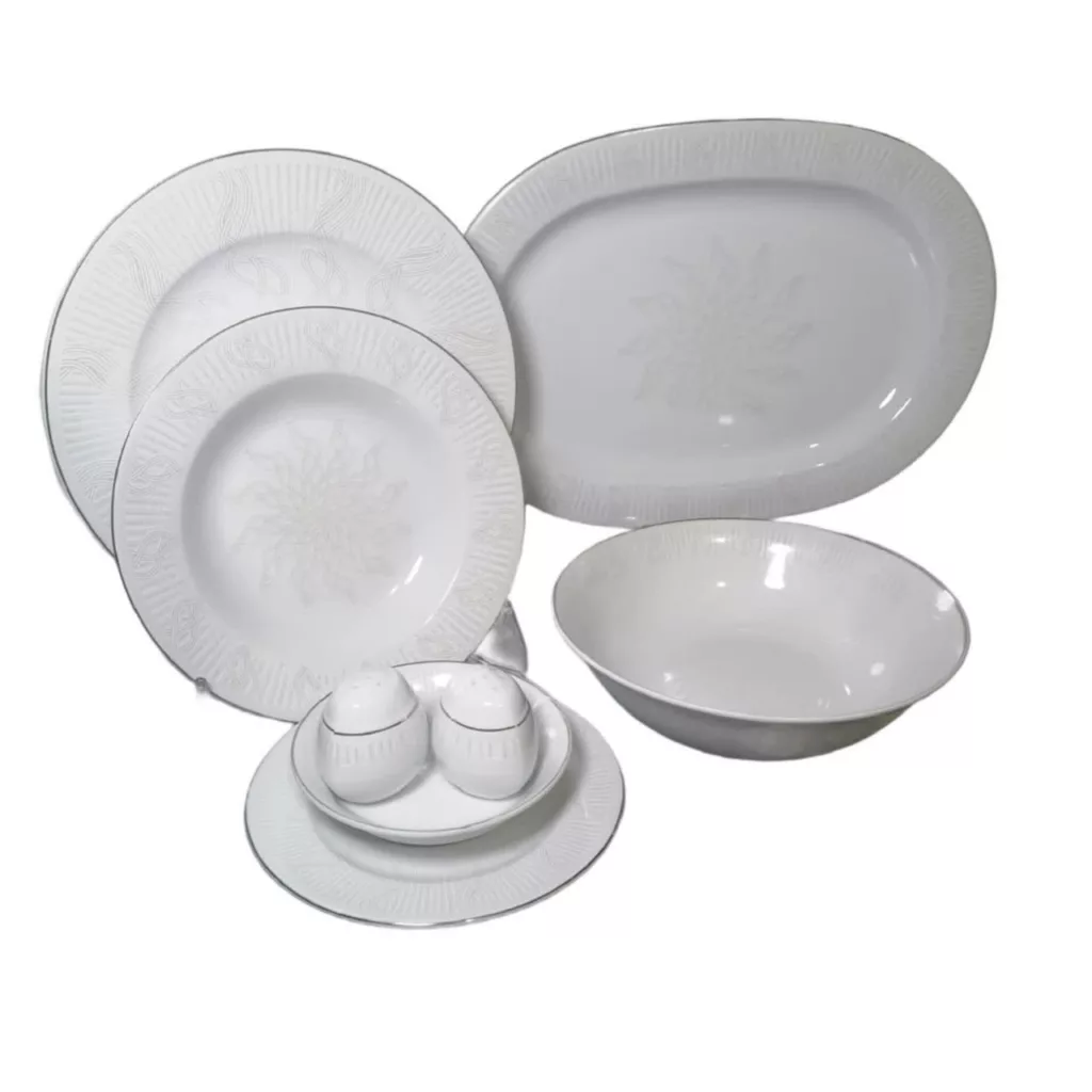 سرویس غذاخوری 28 پارچه 6 نفر مقصود مدل آکامانا لوستر