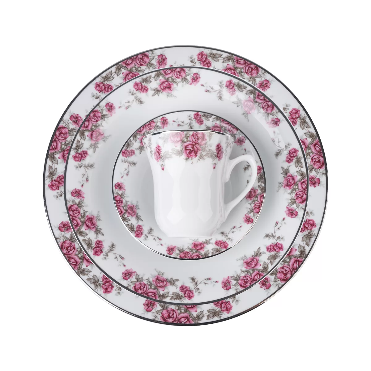 سرویس غذاخوری 108 پارچه 12 نفره چینی زرین ایران مدل شهرزاد آران درجه یک