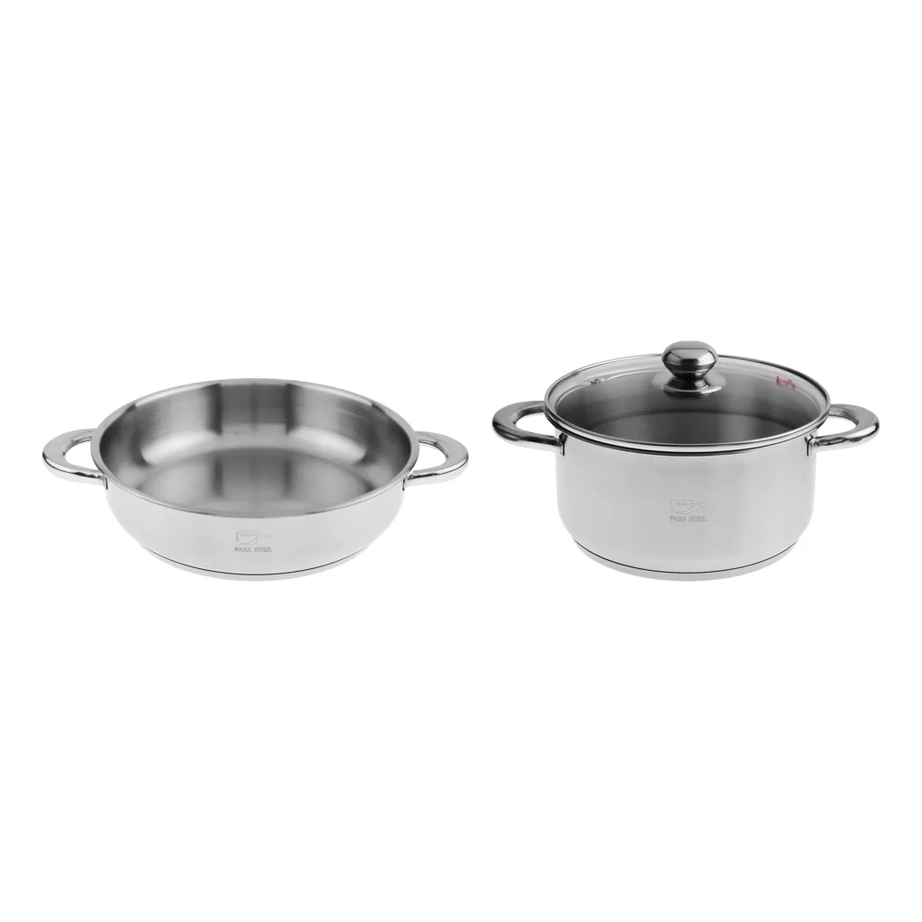 سرویس تابه و قابلمه 3 پارچه پارس استیل مدل فلزی کد 2428