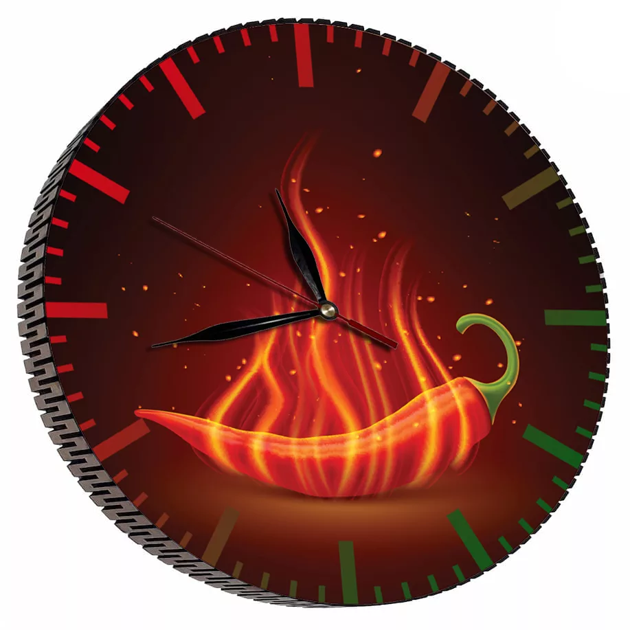 ساعت دیواری مدل فلفل تند و آتشین