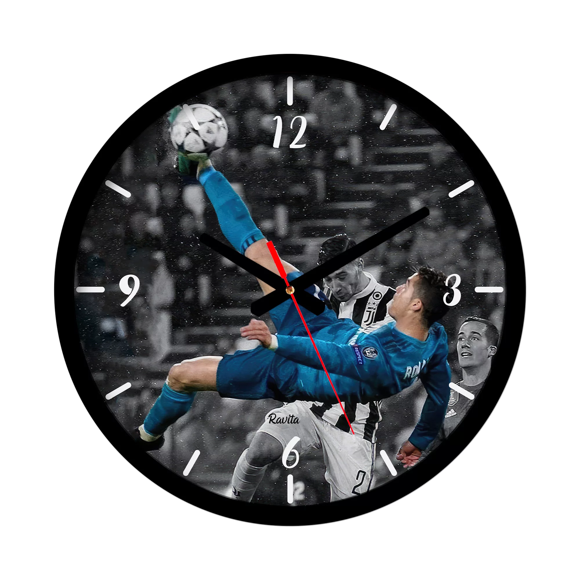 ساعت دیواری کوارتز راویتا مدل رونالدو کد 3652