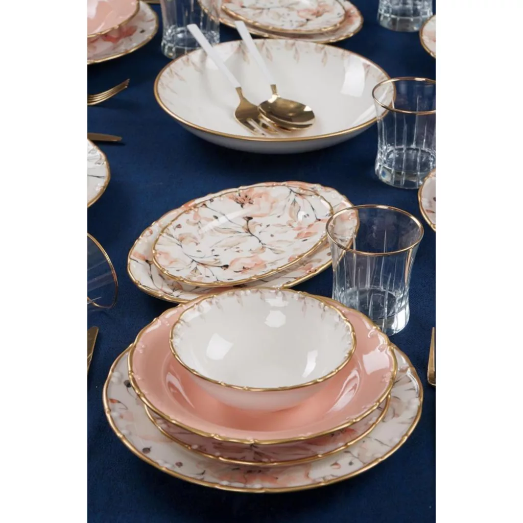 سرویس غذاخوری 29 پارچه 6 نفره اجار مدل Mari Gold