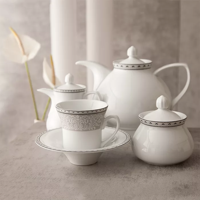 سرویس غذاخوری 108 پارچه چینی زرین ایران سری شهرزاد مدل ورونا درجه یک