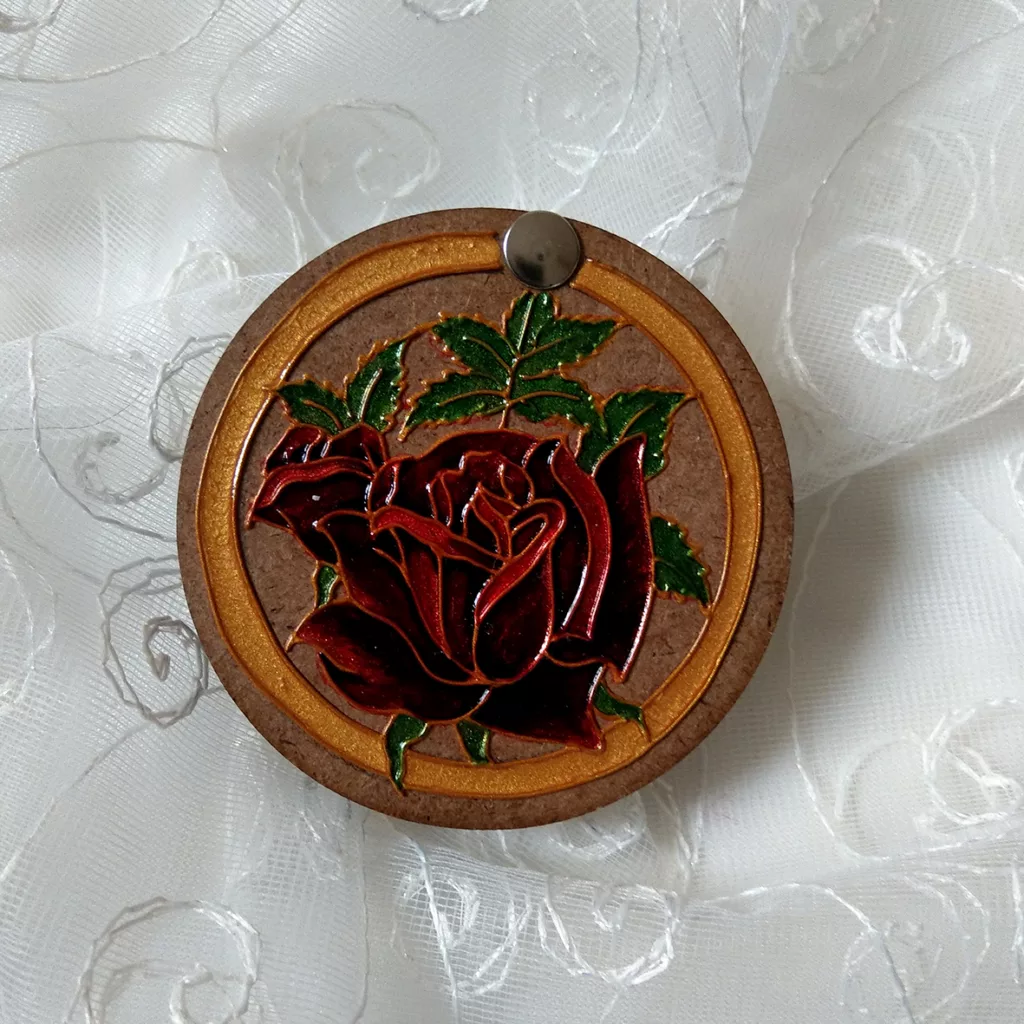 آینه آرایشی مدل گل و مرغ به همراه آینه جیبی