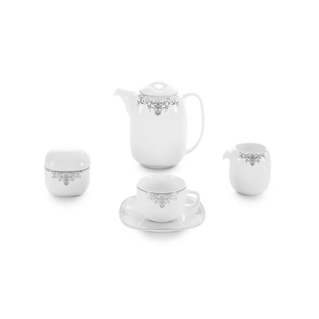 سرویس غذاخوری 98 پارچه 12 نفر چینی زرین ایران مدل کواترو مونت کارلو درجه عالی